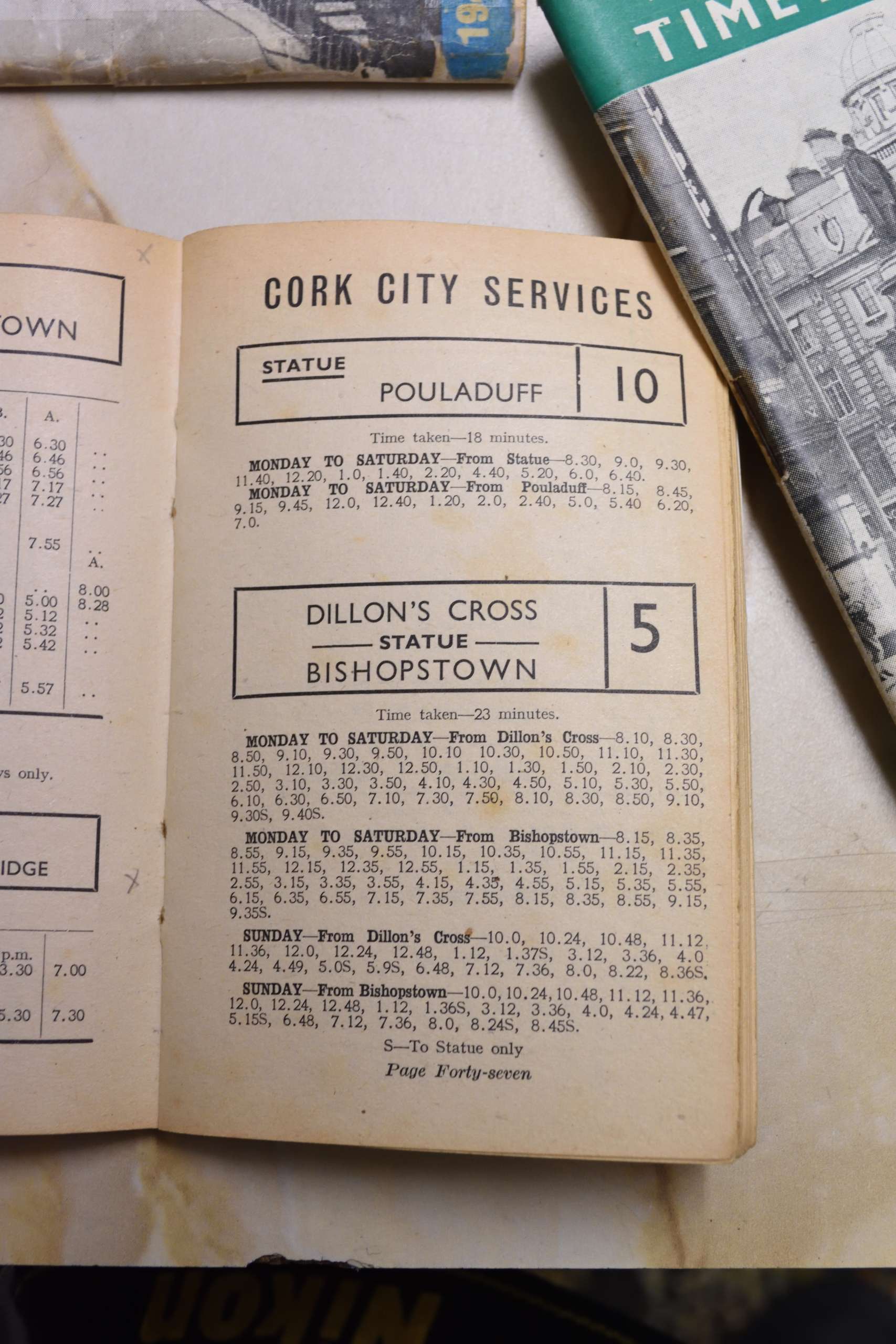 Cork City Services Timetable