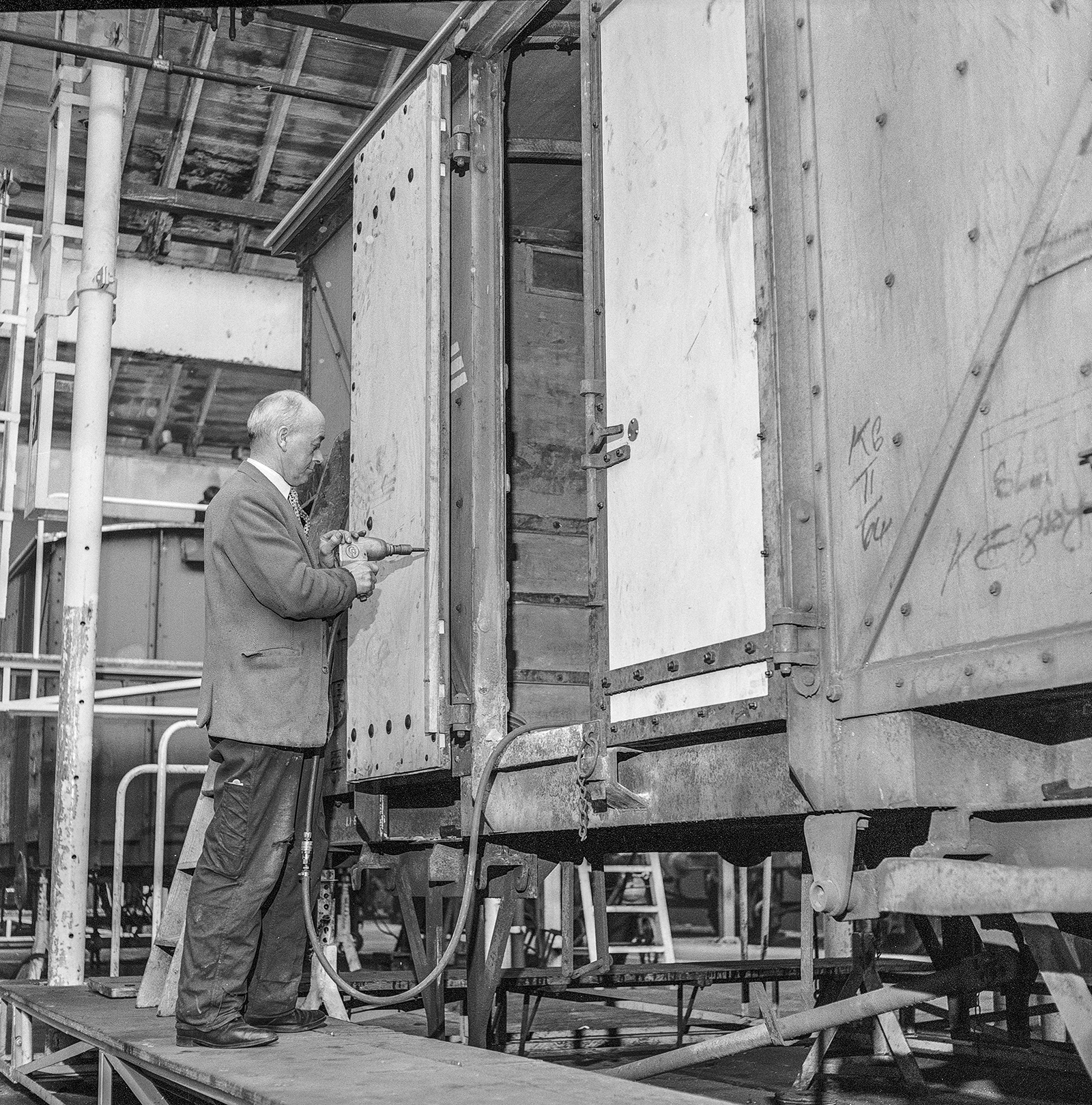 Repairs to a CIÉ goods van