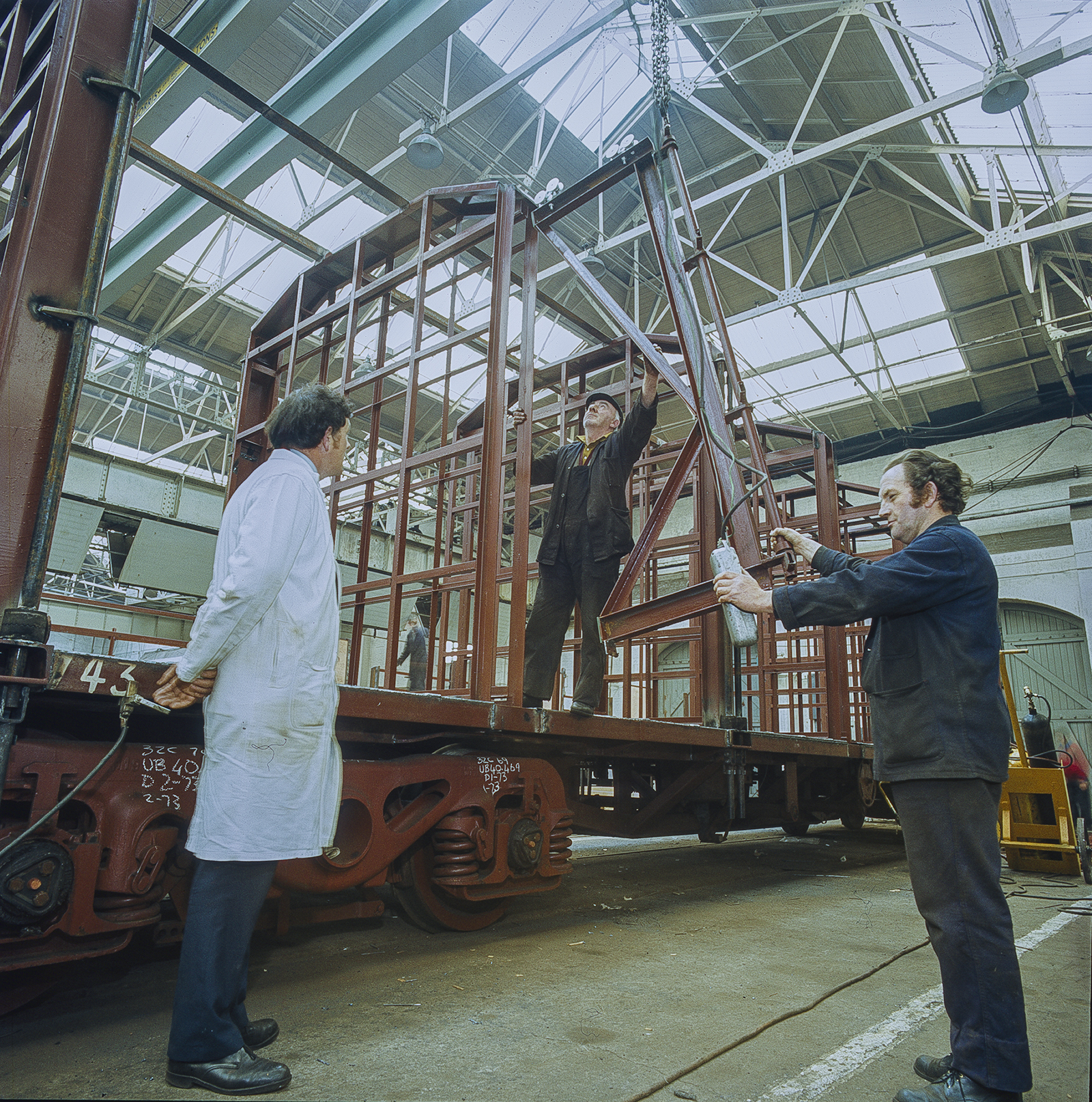 Frame assembly of a new railway pallet van