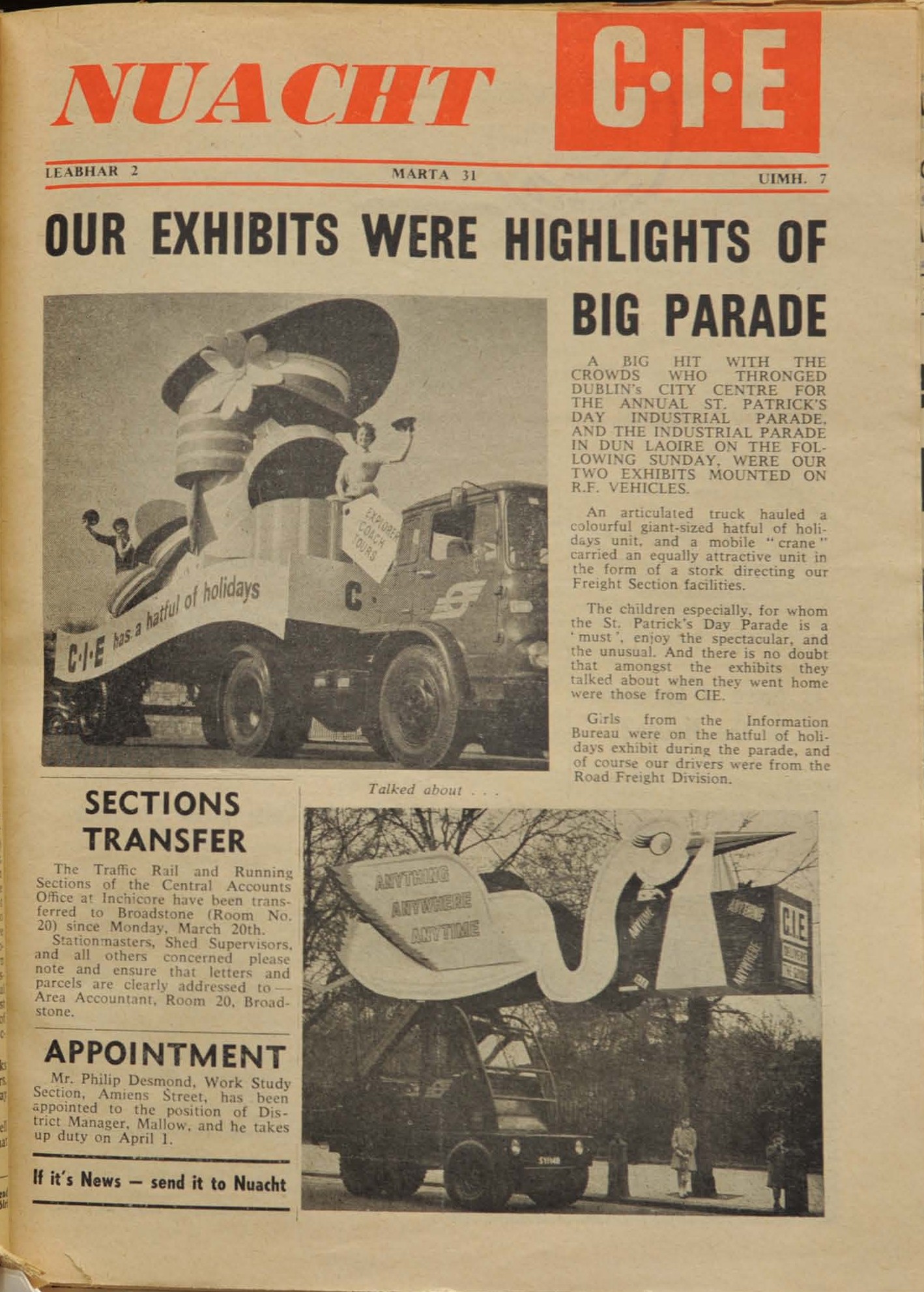 Nuacht front page 1961