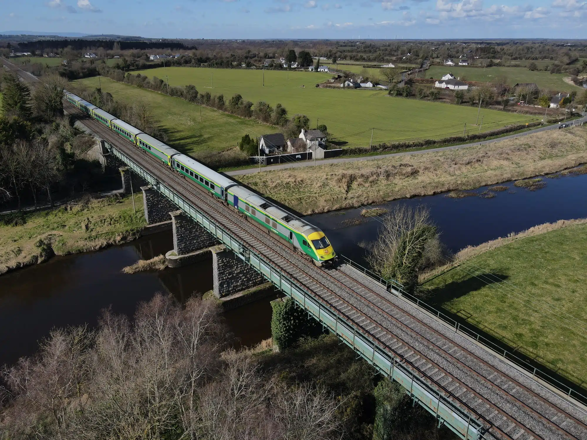 Train on a bridge 