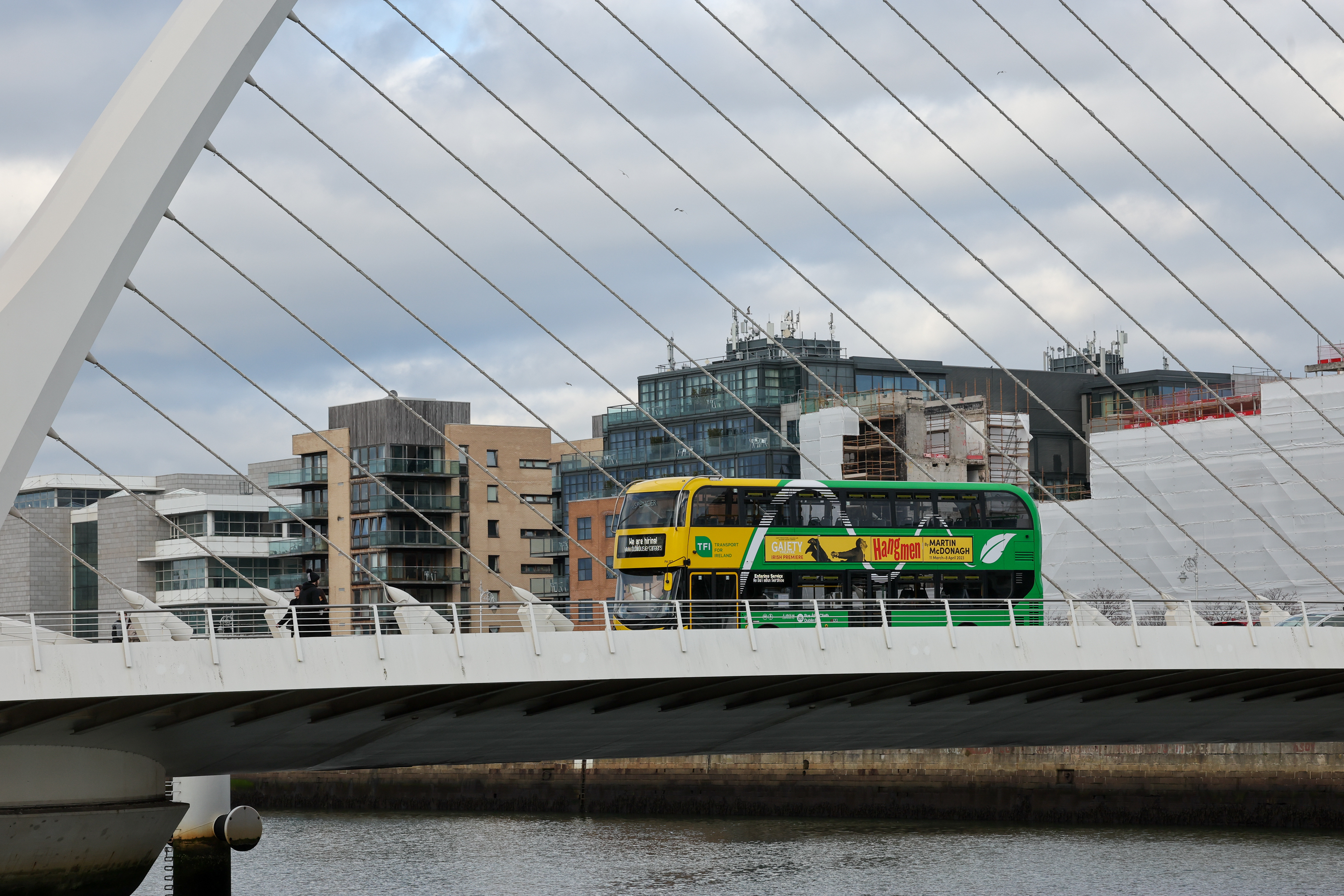 Dublin Bus on bridge