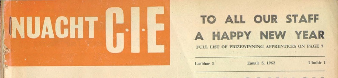 Front page of Nuacht CIE as a banner