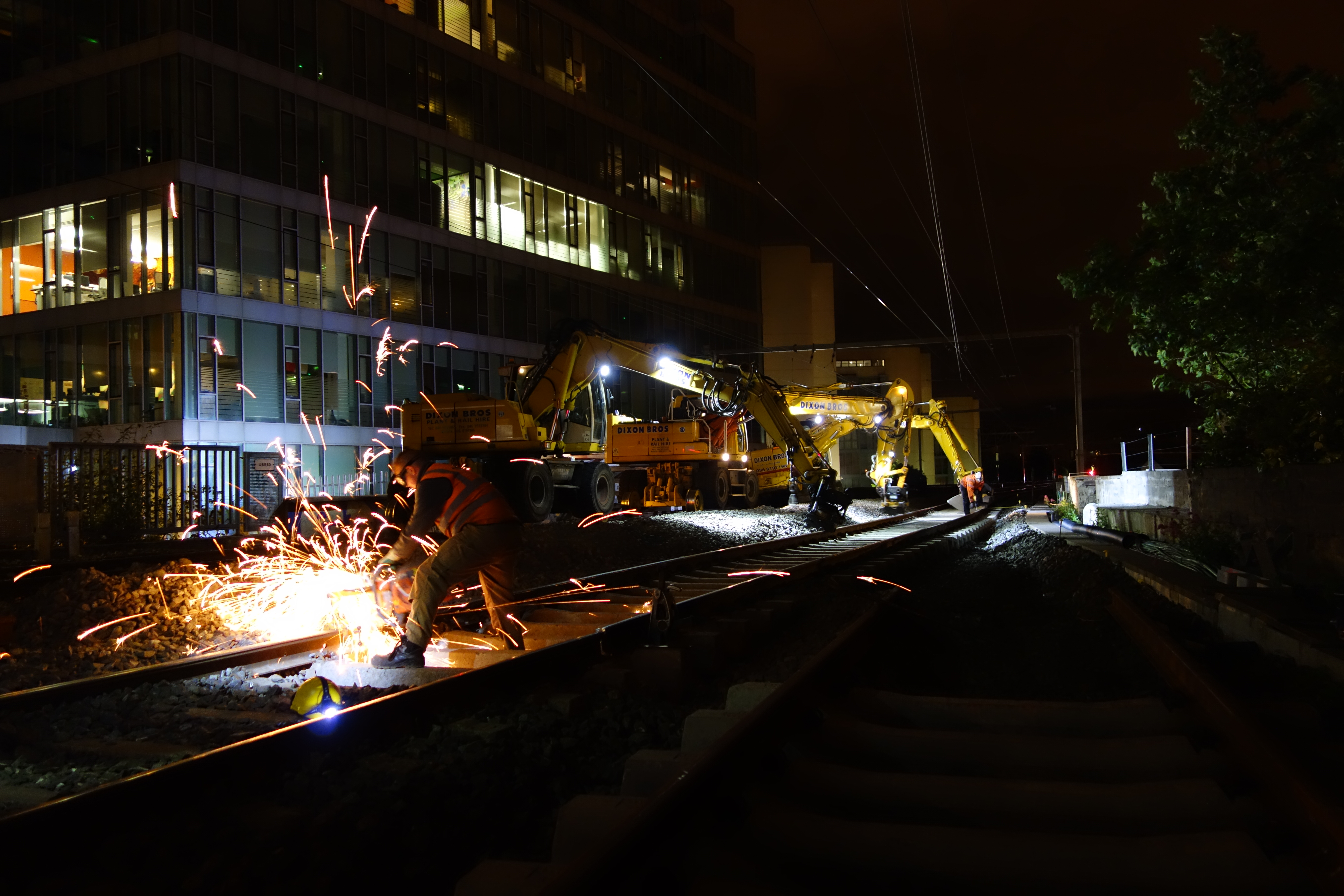 Night works on tracks