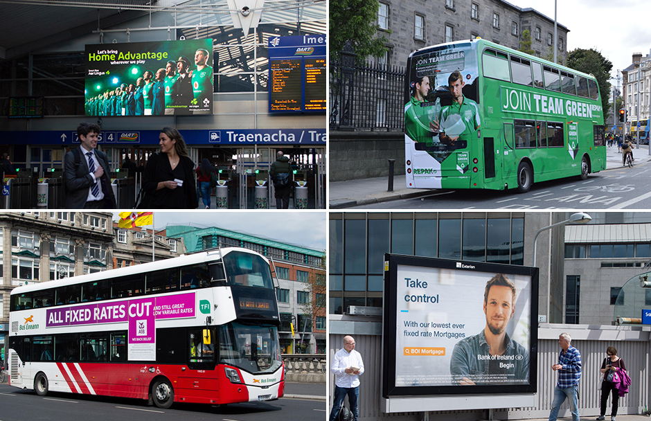 Vodafone, New york deli, bus eireann and bank of ireland adverts